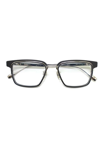 ドメスティックインターナショナル DI-1007TS メガネ ブラック/シルバー コンビフレーム フルリム スクエア IT4LF5HCT4CF