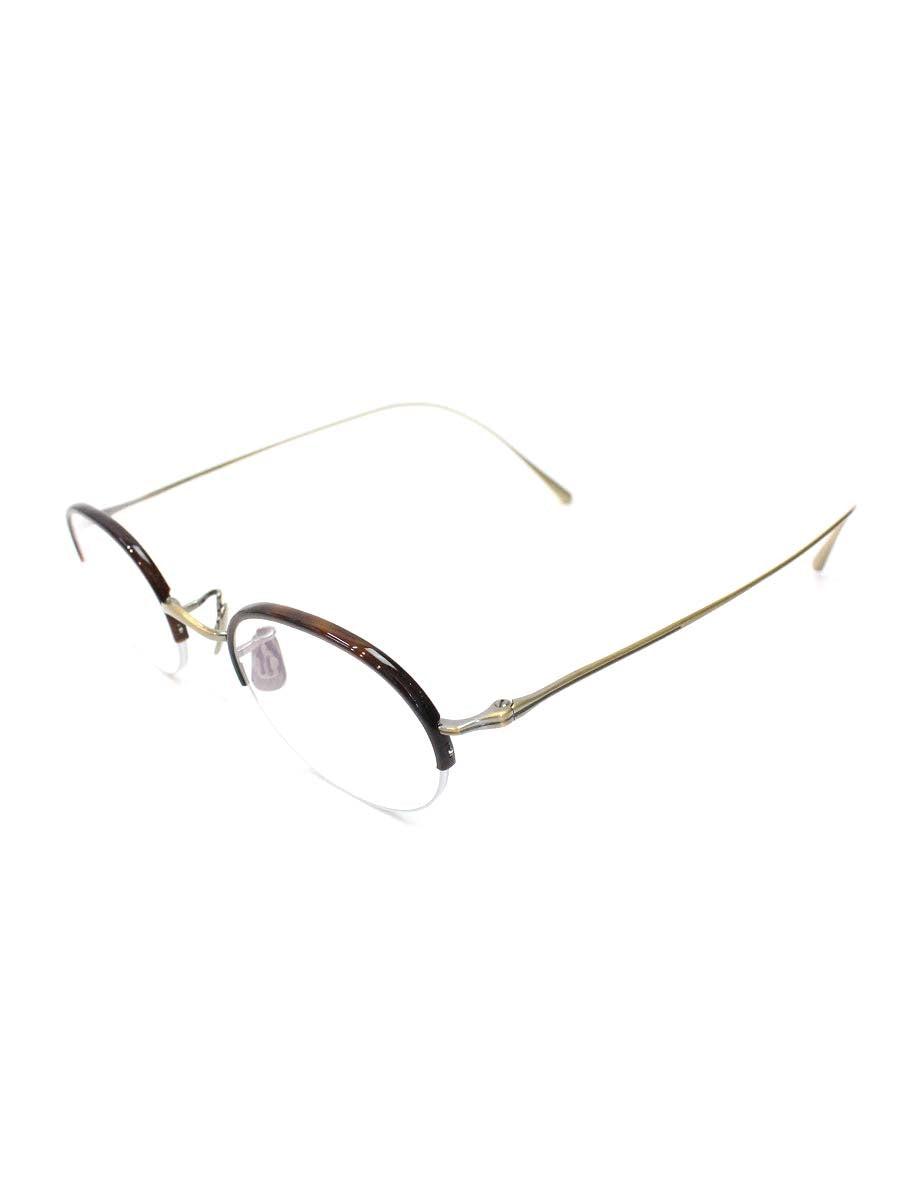アイヴァン7285 1003 メガネ EV DEMI2/ANTIQUE GOLD コンビフレーム ナイロール オーバルシェイプ ITS6NHDIFL9B