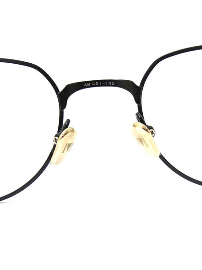 増永眼鏡 MET メガネ ブラック/ゴールド メット メタルフレーム フルリム ボストン IT27NQIDSQIW