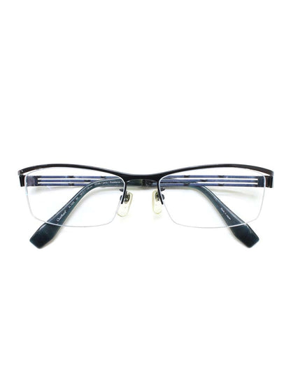 ラインアートシャルマン XL1028 メガネ ブラック/ネイビー チタンフレーム ハーフリム スクエア ITDYHM2VPLPG