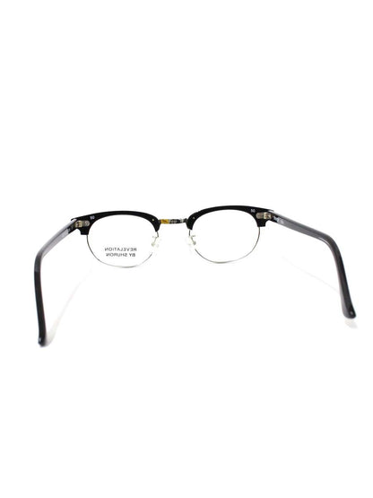 シュロン ロンサー リベレーション メガネ ブラック/シルバー コンビフレーム フルリム ボストン ITDI8ZRZ5394