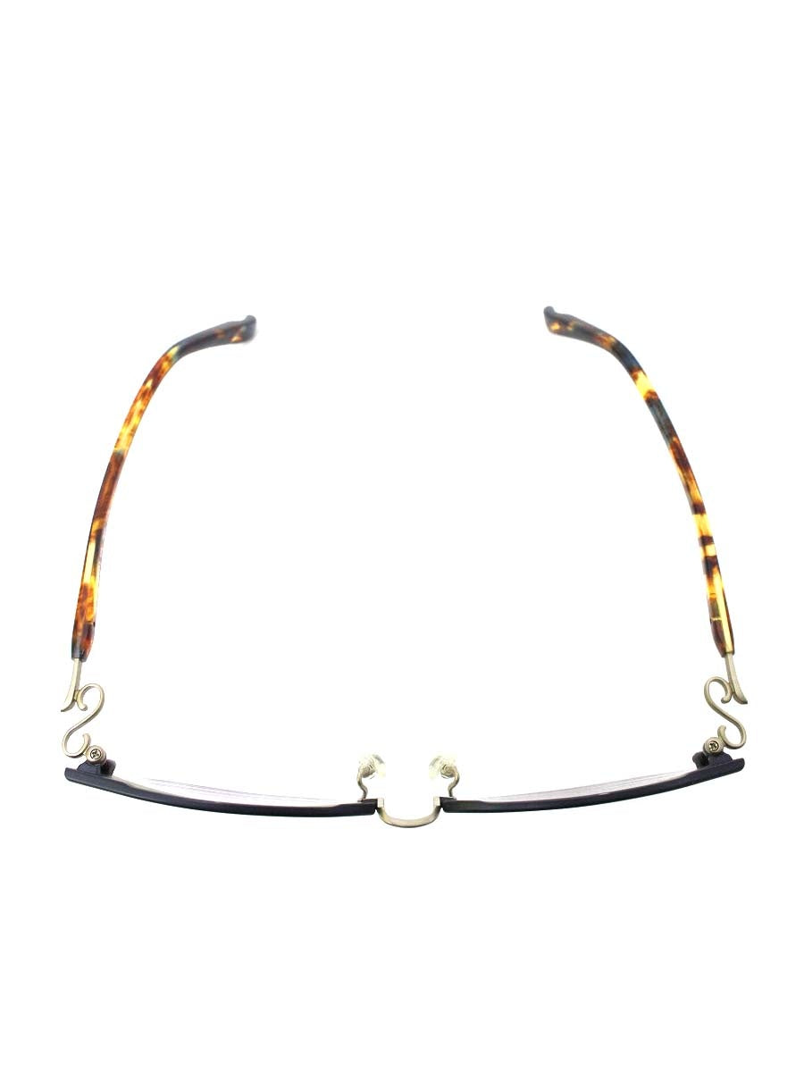 フォーナインズ S-751T メガネ ネイビー/ブラウン セルフレーム フルリム ITYK1JS7FD2Q