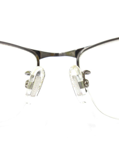 ポリス VPL911J メガネ シルバー/グレー メタルフレーム ハーフリム（ナイロール）スクエア IT98B0Z0N0HZ