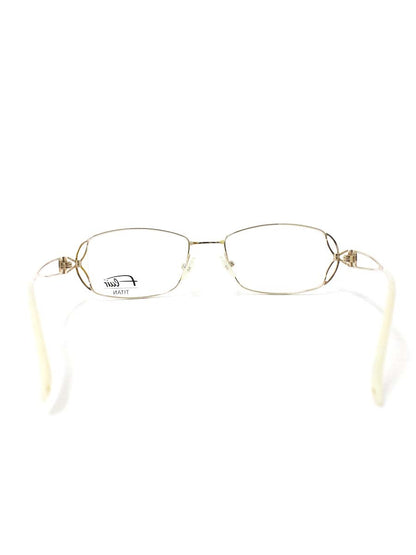 フレア FLAIR 202 メガネ ゴールド/ホワイト メタルフレーム フルリム ウエリントン ITE72V81X7ZW