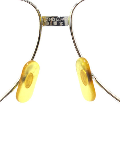 カルティエ メガネ シルバー トリニティ メタルフレーム フルリム ティアドロップ IT0R71XO62G4