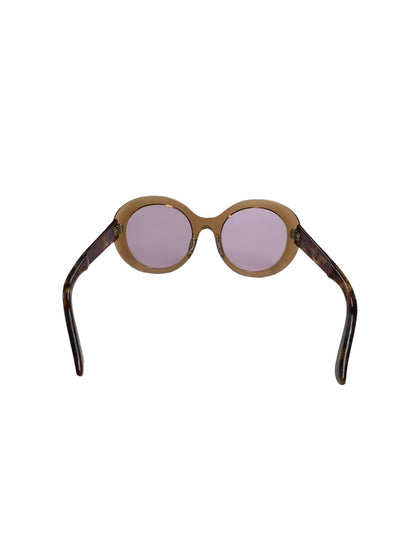 イエローズプラス サングラス ブラウン セルフレーム フルリム ラウンド（丸メガネ） ITLNC19EYZ2I