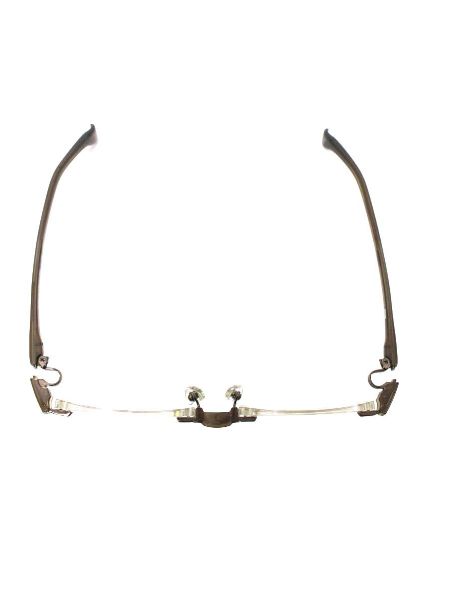 フォーナインズ TW-46T メガネ ブラウン セルフレーム リムレス スクエア ツーポイント スクエア ITIDA94EI2WM