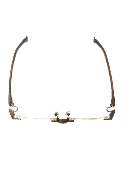 フォーナインズ TW-46T メガネ ブラウン セルフレーム リムレス スクエア ツーポイント スクエア ITIDA94EI2WM