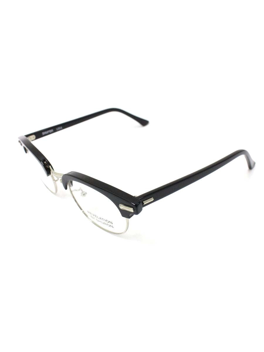 シュロン ロンサー リベレーション メガネ ブラック/シルバー コンビフレーム フルリム ボストン ITDI8ZRZ5394