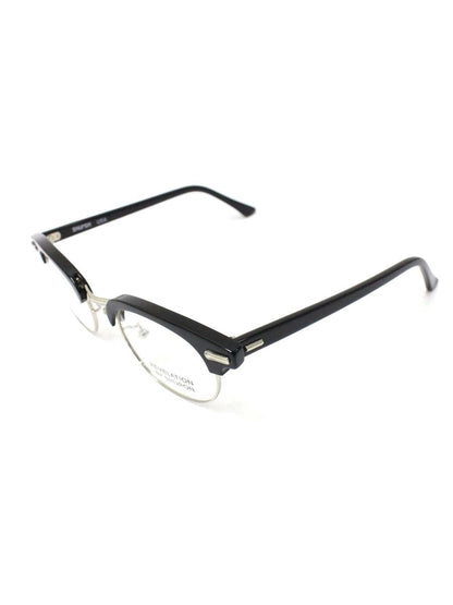 シュロン ロンサー リベレーション メガネ ブラック/シルバー コンビフレーム フルリム ボストン ITDI8ZRZ5394