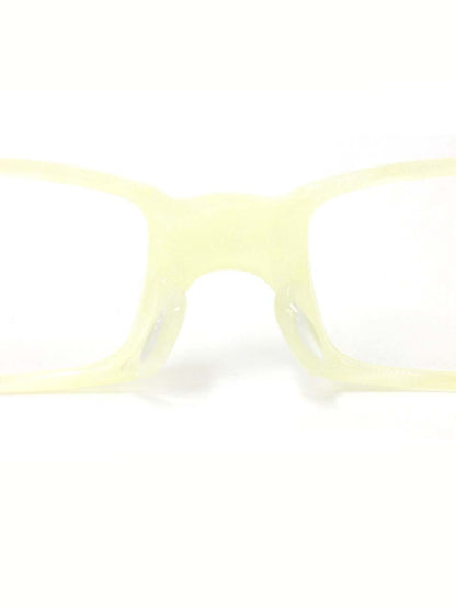 ソリッドブルー S-49 メガネ ホワイト/シルバー コンビフレーム フルリム スクエア ITEIEJFVV3LC