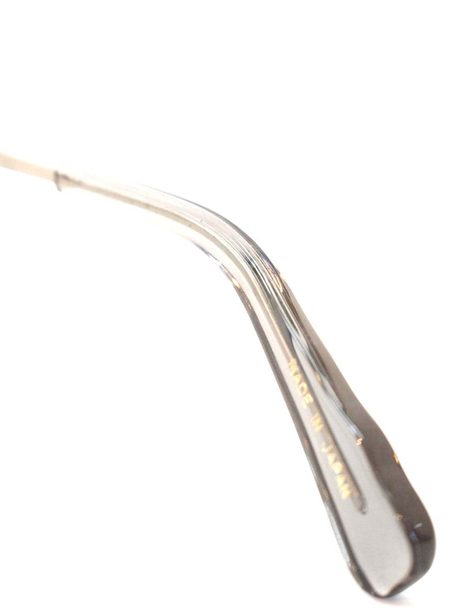 マサヒロマルヤマ monocle MM-0055 メガネ No.3 Clear gray / Silver アシンメトリー コンビフレーム フルリム ボストンシェイプ ITV9NGV7RRKM