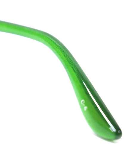 中村勘三郎 KN-2675 メガネ ゴールド/グリーン シープホーン スワロフスキーリング ハーフリム ITPL2O7WMX7O