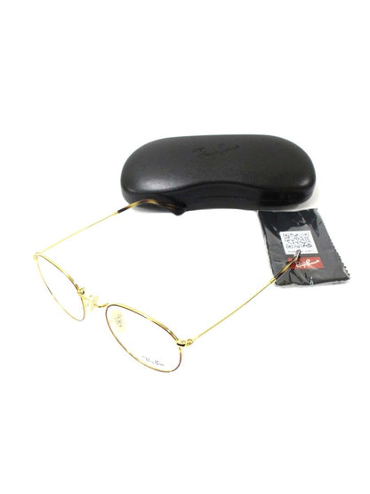 レイバン RB3447V メガネ ゴールド/ブラウン ラウンド メタル オプティクス ITVGRBAVDRZ1