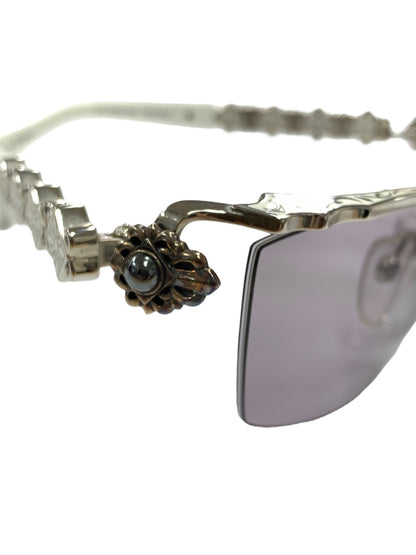 ロズヴィー 209251603 サングラス ホワイト 本数限定100本 メタルフレーム ハーフリム スクエア IT7VEAF091YD