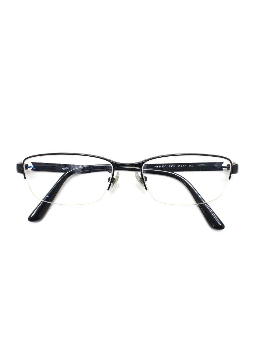 レイバン RB6453D メガネ ブラック ハーフリム メタルフレーム スクエア ITFEM1OAX3CY