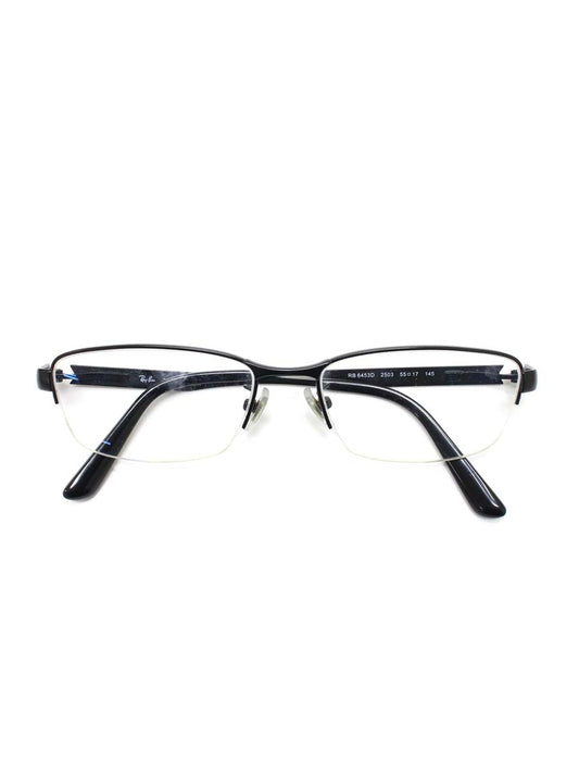 レイバン RB6453D メガネ ブラック ハーフリム メタルフレーム スクエア ITFEM1OAX3CY