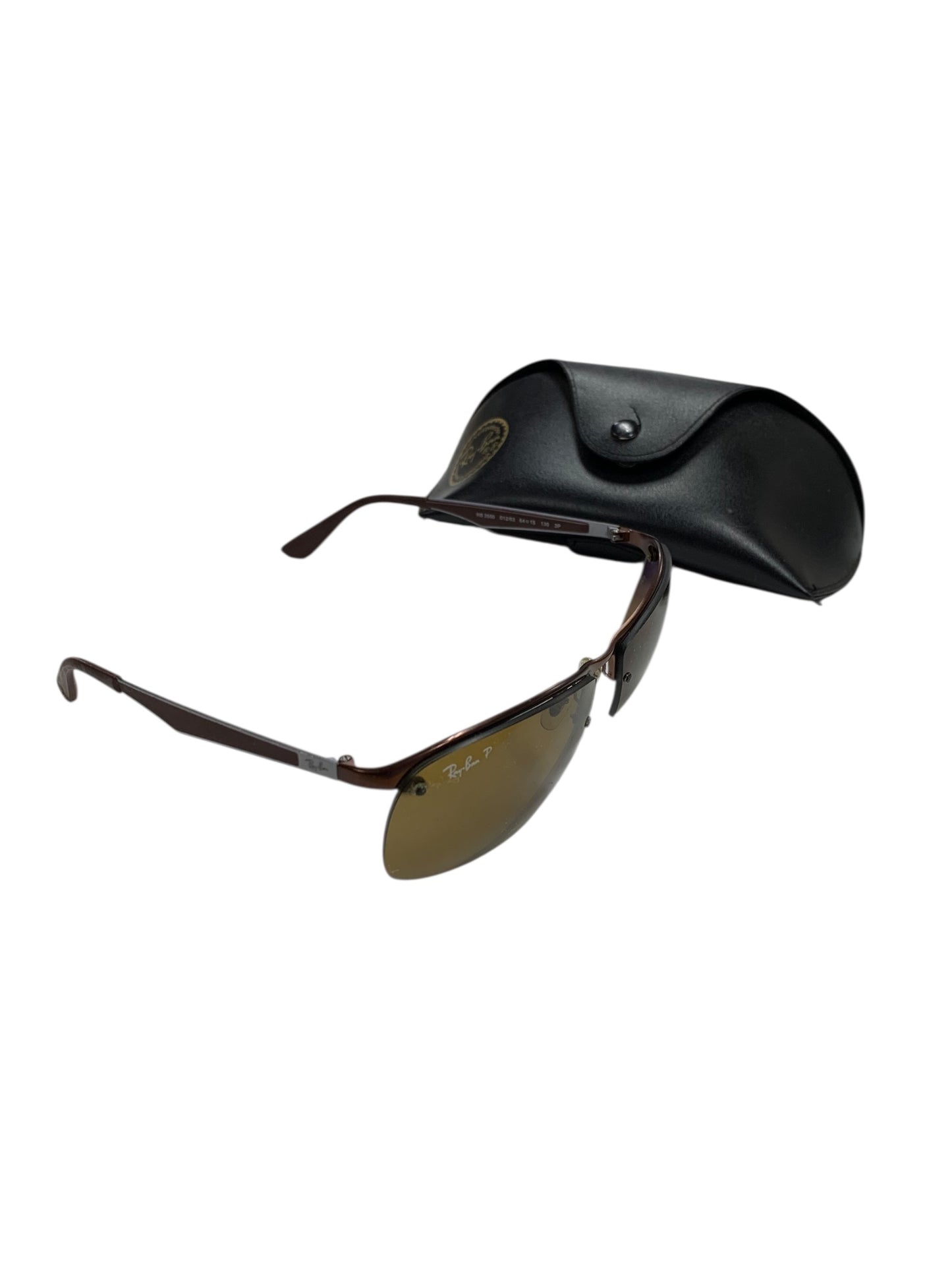 レイバン RB3550 サングラス ブラウン メタルフレーム ハーフリム（ナイロール）スクエア IT84XPICA2SU