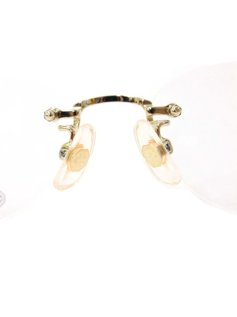 中村勘三郎 KN-2642 メガネ ワインレッド シープホーン スワロフスキーリング リムレス IT8C0UWIKFV4