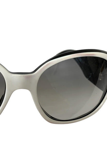 シャネル 5113 サングラス  ホワイト セルフレーム フルリム ウェリントン フラワー ITECYA8X1XNK