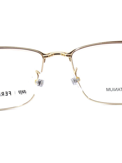 フォーナインズ 999.9  Salvatore Ferragamo コラボ SF9010 メガネ ゴールド/ブラック スクエア ITIPD6SSGPRH