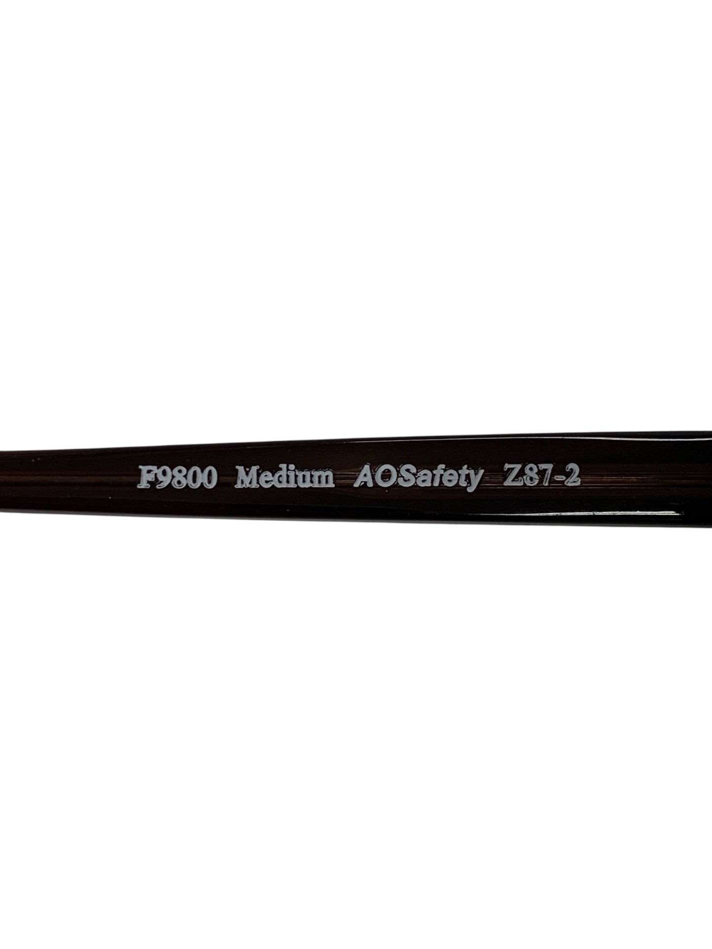 アメリカンオプティカル AO SAFETY F9800 メガネ ブラウン セルフレーム ウェリントン セーフティーグラス ITJ9EHO5AR4G