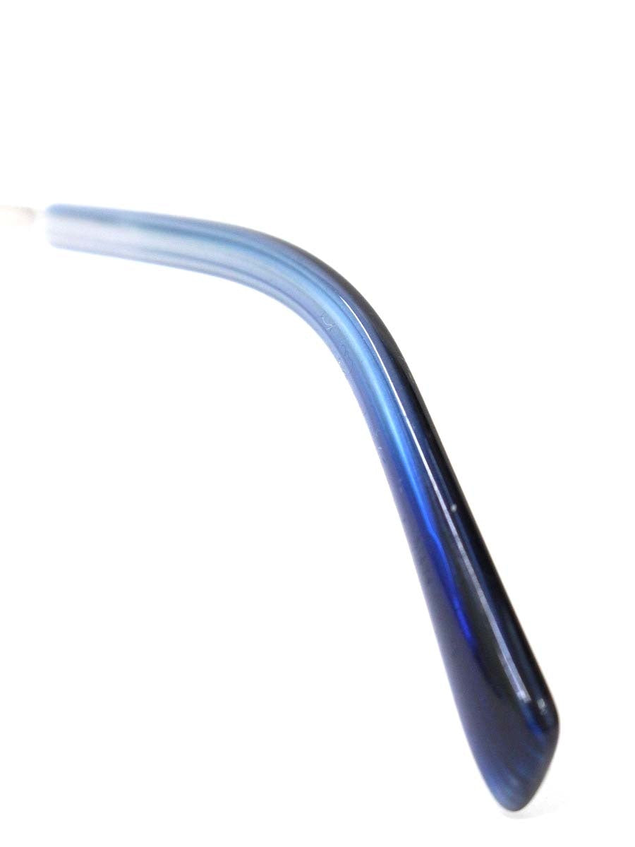 ポリス VPL174J メガネ シルバー/ブルー メタルフレーム ハーフリム スクエア ITZI4DKLWRXO