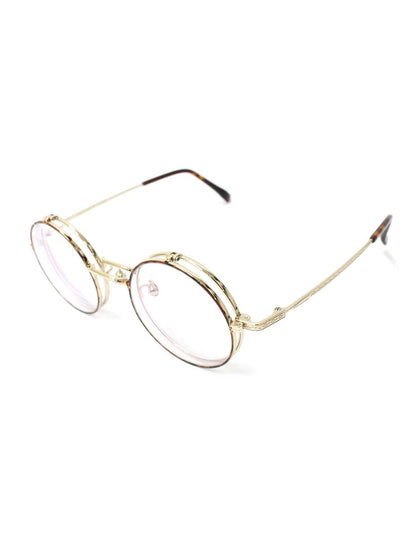 ジョンレノン JL-528 メガネ ブラウン コンビフレーム フルリム ラウンド（丸メガネ） IT89950ZSRDI