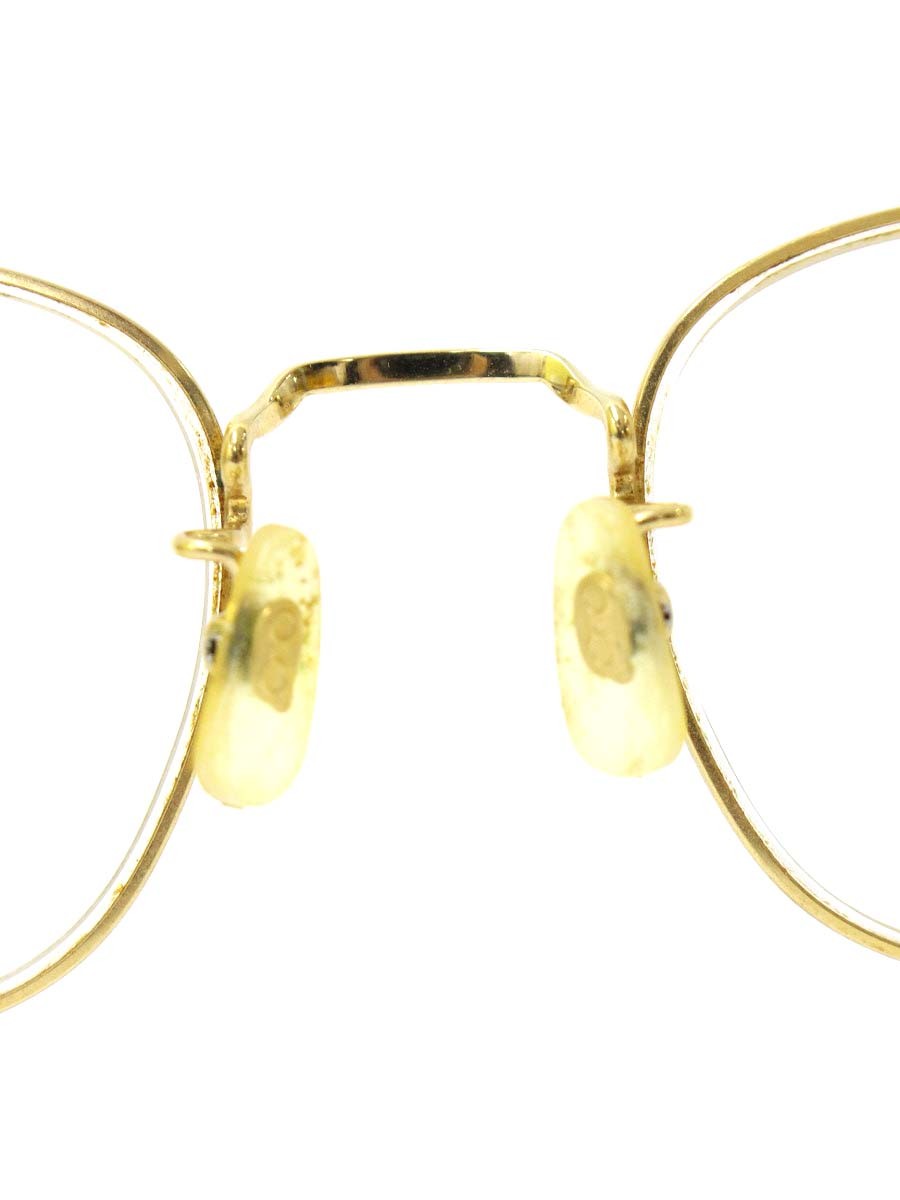 白山眼鏡店 2B4 メガネ ゴールド メタルフレーム ボストン IT2DFPO0OLE6