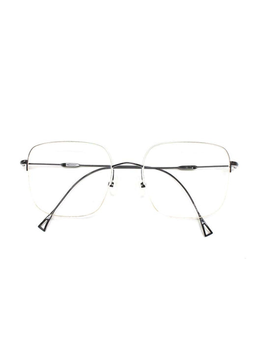 イッセイミヤケ SQUARE-V メガネ ブラック 金子眼鏡×ISSEY MIYAKE メタルフレーム ハーフリム ウェリントン IT8Q7SXHGJ42