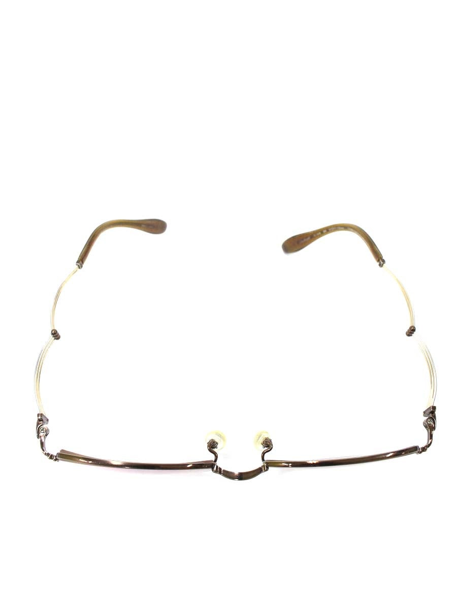 ラインアートシャルマン XL1008 メガネ ブラウン メタルフレーム ハーフリム オーバル ITYE9KXVO4YC