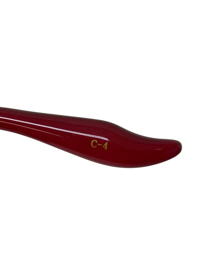 中村勘三郎 KN-2639 メガネ ピンク/レッド シープホーンコンビ フルリム オーバル IT6Y8DTTE55J