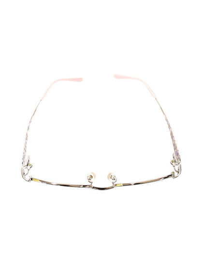 オーマイグラス東京 ナイスリー by フィッティ FT-137 メガネ ピンク/シルバー メタルフレーム オーバル ITS7CQKNHWUM