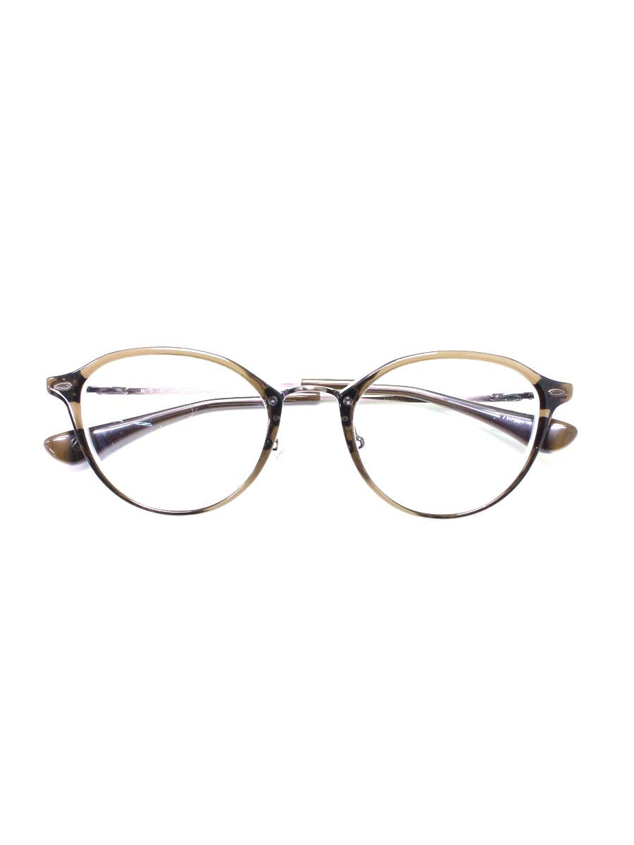 フォーナインズ M-75 メガネ ブラウン チタニウム コンビフレーム フルリム ボストン ITMQTBINSGGE