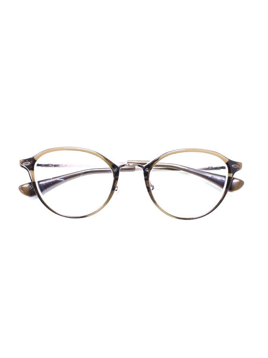 フォーナインズ M-75 メガネ ブラウン チタニウム コンビフレーム フルリム ボストン ITMQTBINSGGE