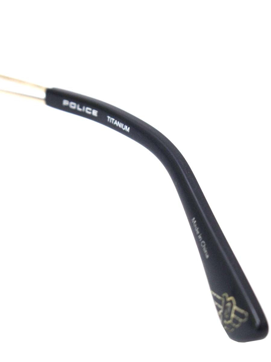 ポリス VPLD61J メガネ マットダークブルー メタルフレーム スクエア IT68JXSKZG7C