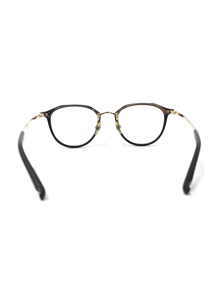 フォーナインズ M-80/9101 メガネ ブラック/ゴールド コンビフレーム フルリム ウェリントン ITMDDSTJFB6C