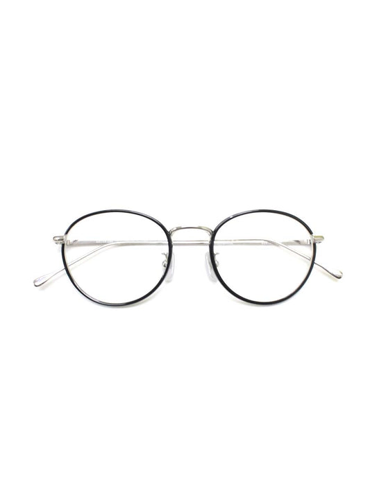 ボストンクラブ DANIEL メガネ シルバー/ブラック ダニエル コンビフレーム フルリム オーバル IT3RH7YZ9BIS