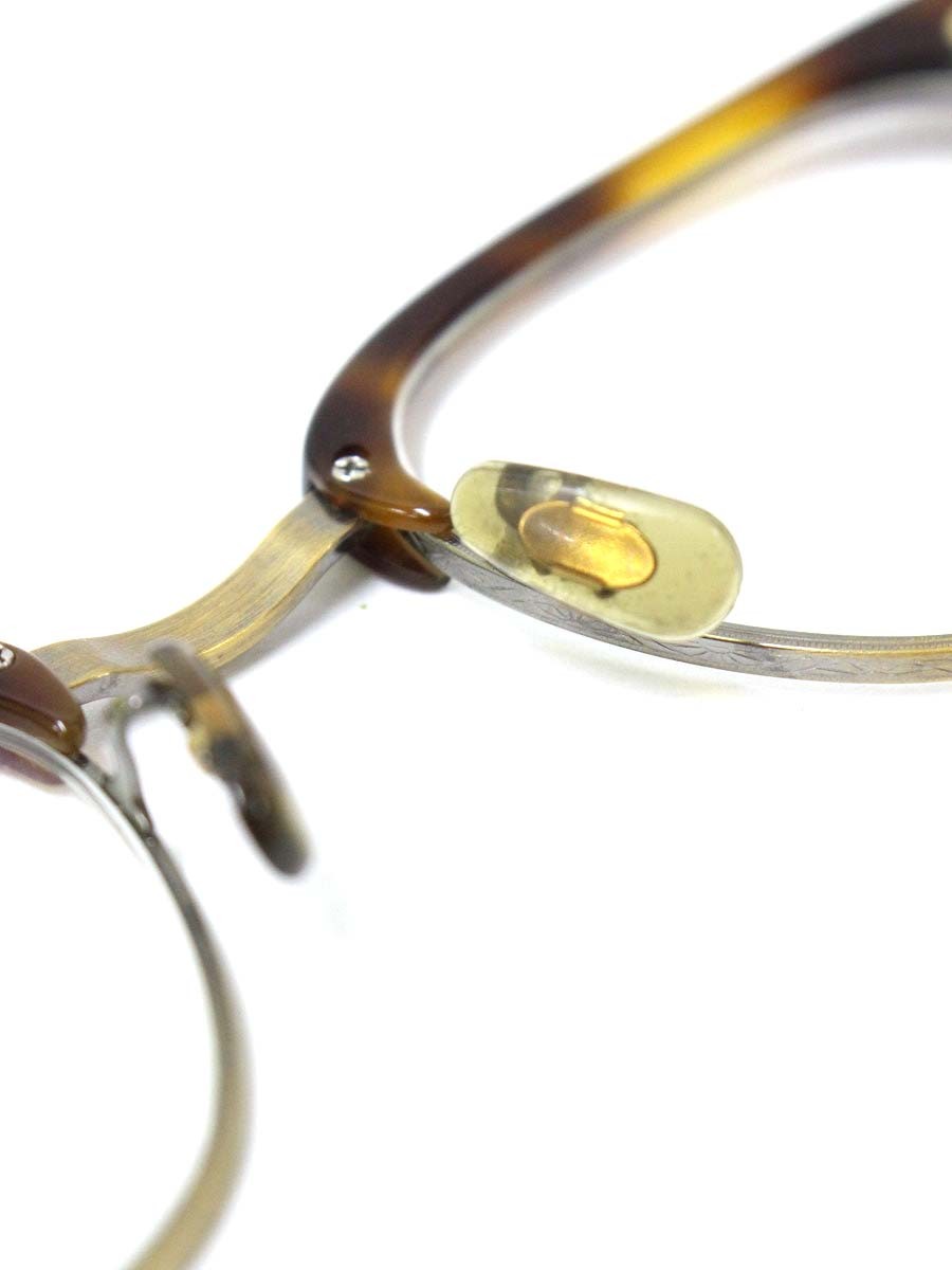 オリバーピープルズ BaLen メガネ ブラウン/アンティークゴールド コンビフレーム フルリム ウェリントン ITZ9AA12MXZW