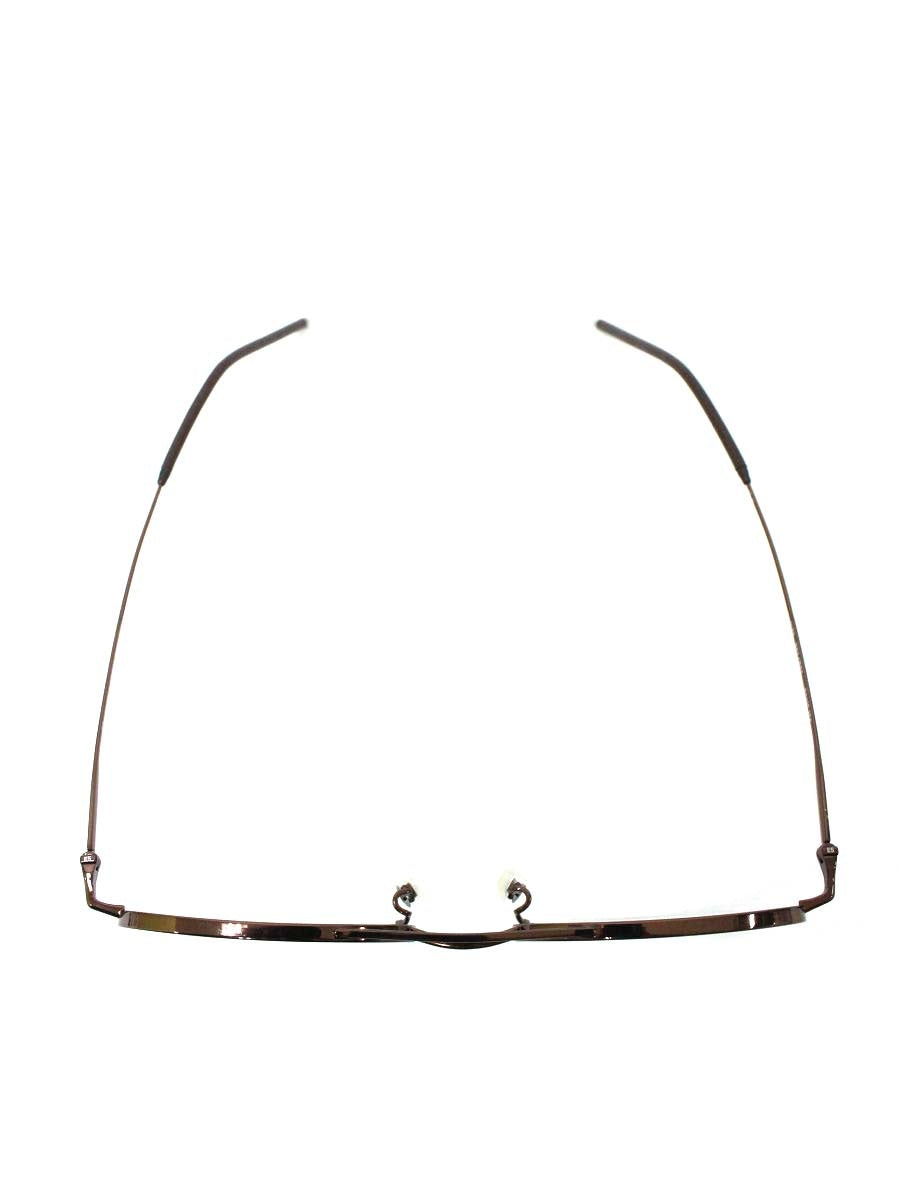 イーファイブアイヴァン ｍ23 メガネ ブラウン メタルフレーム ハーフリム ツーブリッジ IT1KTBIO9Y18