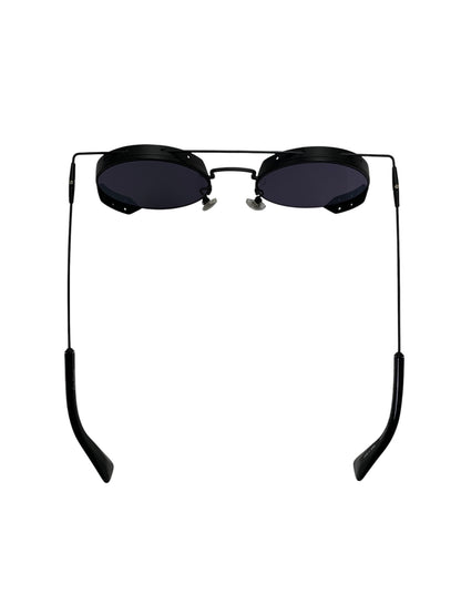 ヨウジヤマモト 20-9005 03 メガネ サングラス ブラック Limited Edition サイドフード フラットトップ ロゴ UVカット ITF4YPDIB2KK