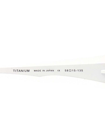 サムライ翔 SS-T26 メガネ ホワイト/ブラック ハーフリム スクエア ITZHAX3UFMOS