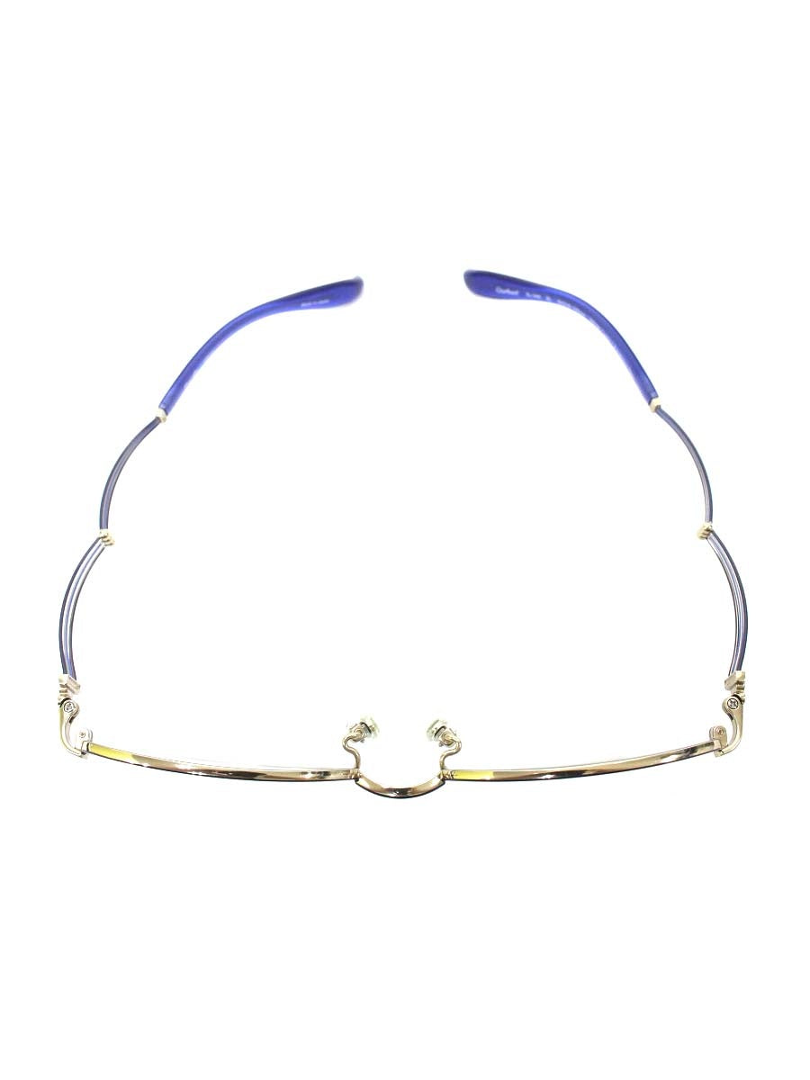 ラインアートシャルマン XL1446 メガネ ネイビー/ブルー/シルバー トリオ コンビフレーム オーバル IT2S1MF1ZGKR