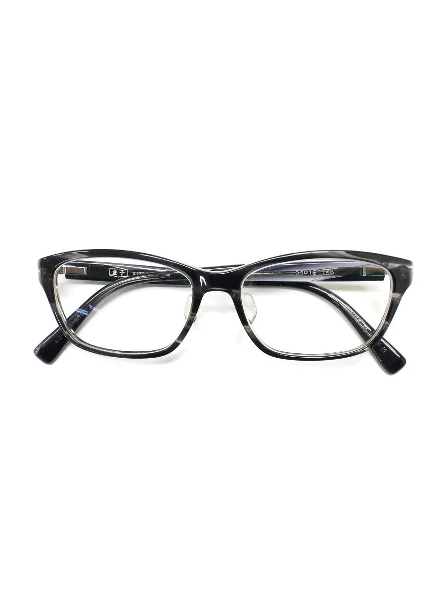 金子眼鏡 KO-033 メガネ ブラック/グレー セルフレーム フルリム スクエア IT7NE2FWDCKS