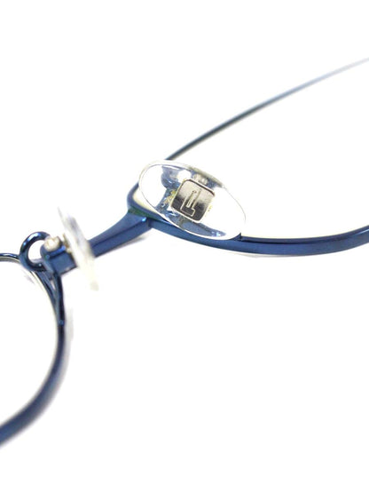 ポリス VPL423J メガネ ネイビー/グレー メタルフレーム フルリム スクエアシェイプ col.0N35 ITT7FDY580EY