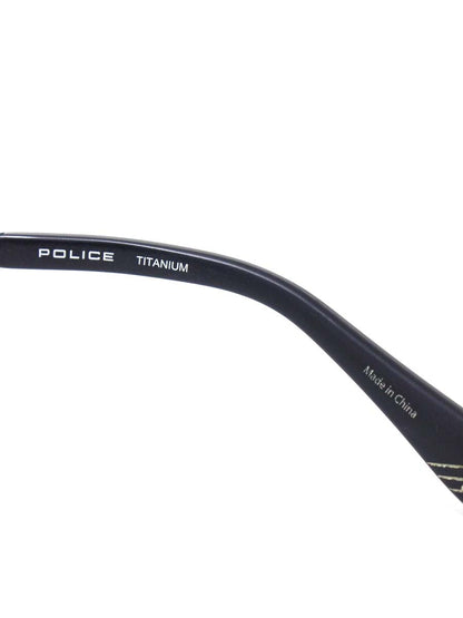 ポリス VPLD61J メガネ マットダークブルー メタルフレーム スクエア IT68JXSKZG7C