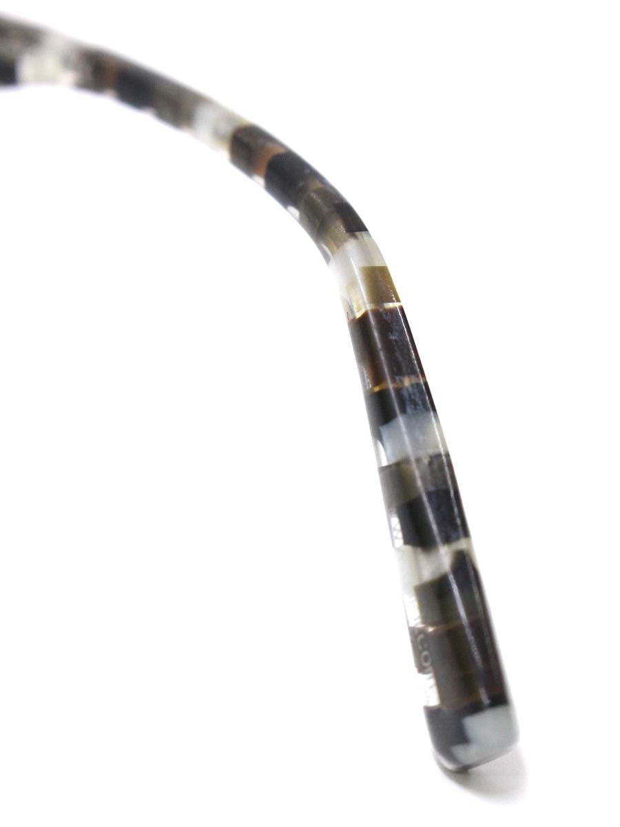 アランミクリ AL1223 メガネ ブラウン/ホワイト/ブラック コンビフレーム フルリム スクエア ITE7HCDG87FQ