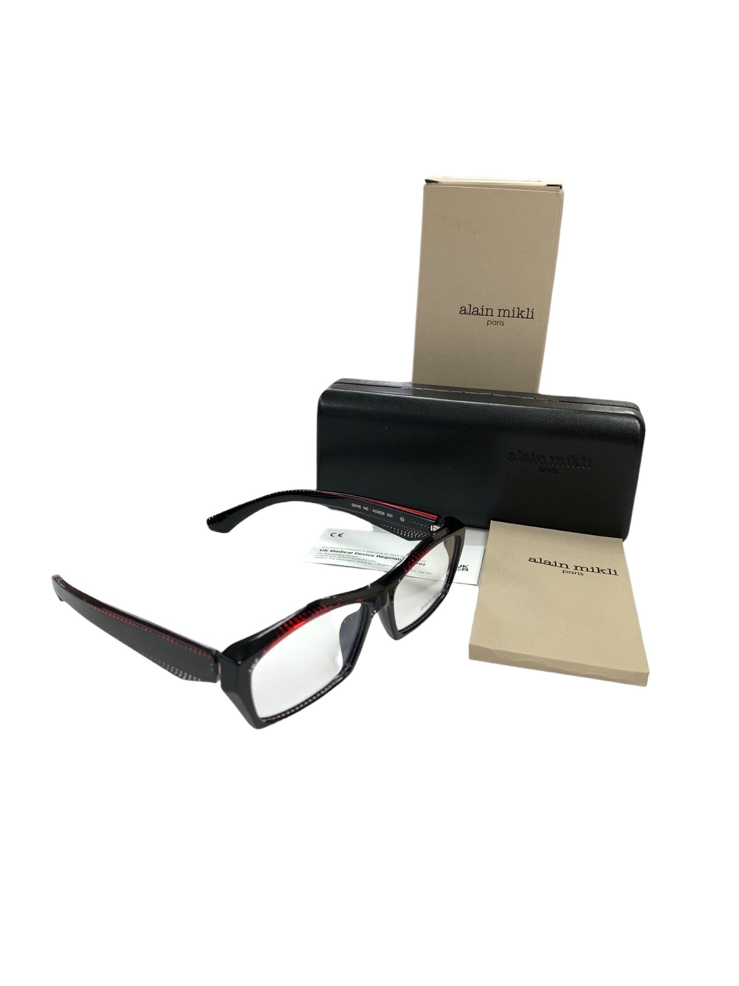 アランミクリ A03525 001 メガネ ブラック Pointillee black  transparent red ITXOTVW7XBAK