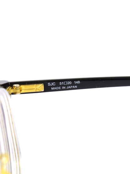 ユウイチトヤマ U-167 メガネ ブラック/ゴールド セルフレーム フルリム ウェリントン ITBA85239GZ0