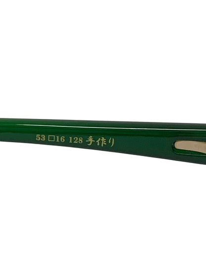 中村勘三郎 KN-2626 C-2 眼鏡 ゴールド/グリーン シープホーン メタルコンビ ハーフリム オーバル IT3CCY3M74P6